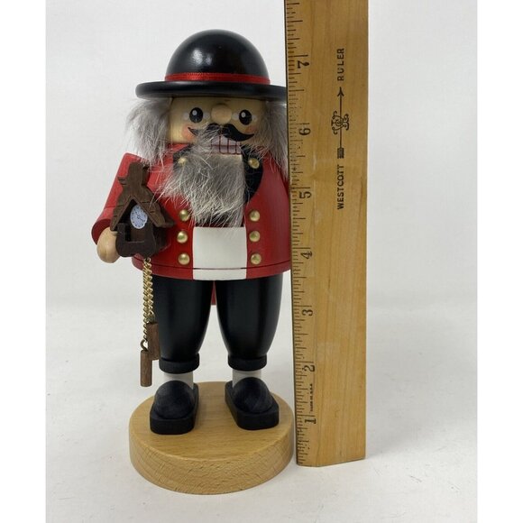 Richard Glasser Seiffen German Wooden Nutcracker Clock Maker Erzgebirgische 7.5” - Picture 9 of 9